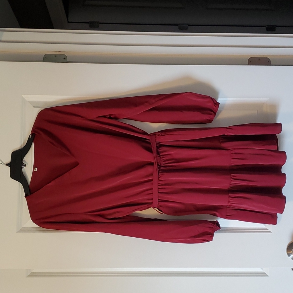 Long sleeve ruffle dress